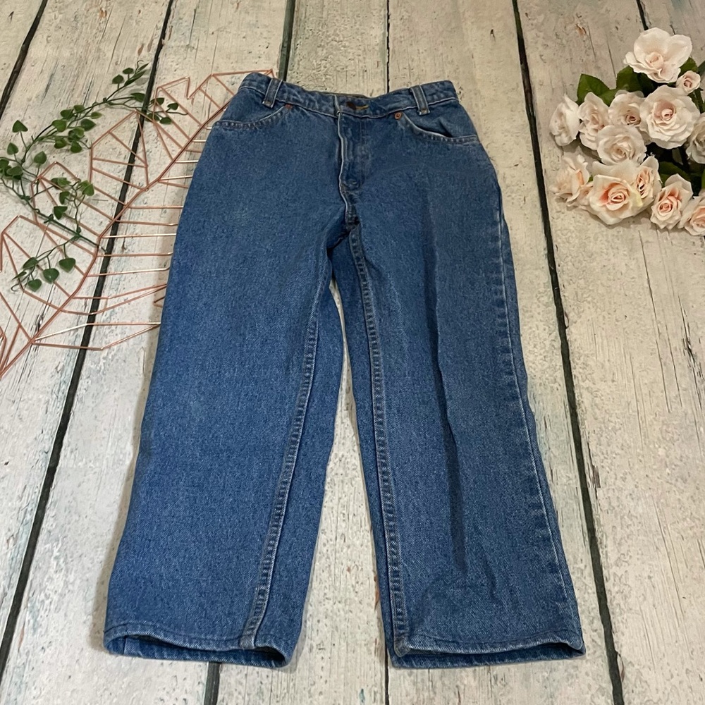 Levi’s vintage 12 orange tab jeans denim straight leg high waist blue small 4 - Picture 2 of 8